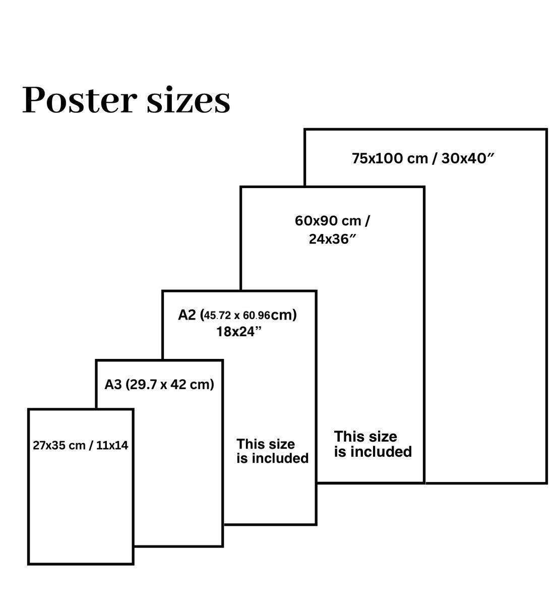Poster duo room decor | PNJ 24x36” & 18x24” digital print art